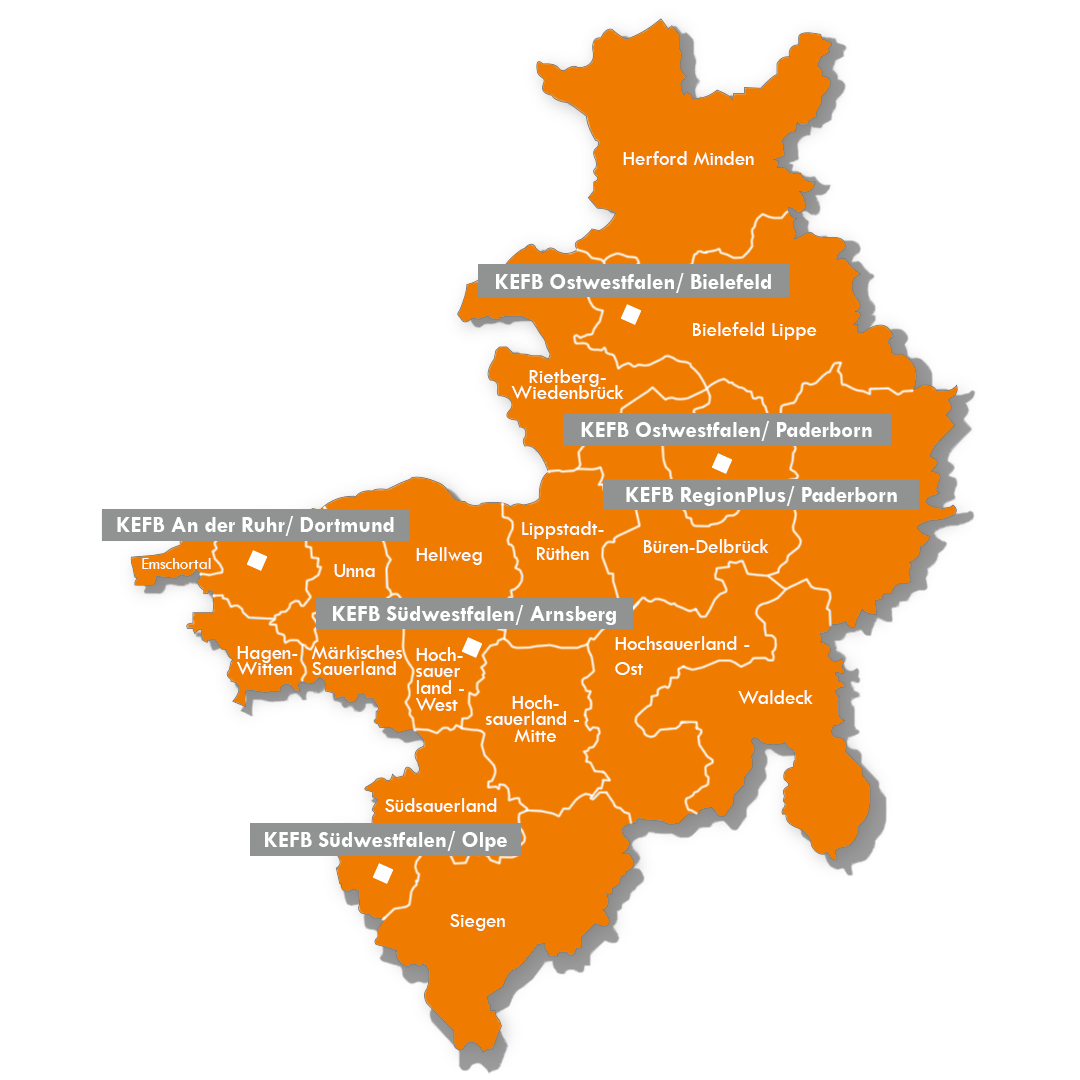 Karte kefb Regionen